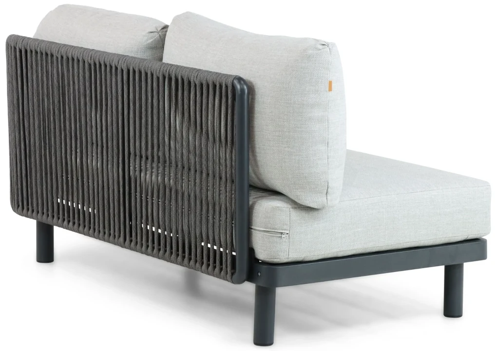 Hoek loungeset 5 personen Aluminium/rope Grijs  Santika Furniture Santika