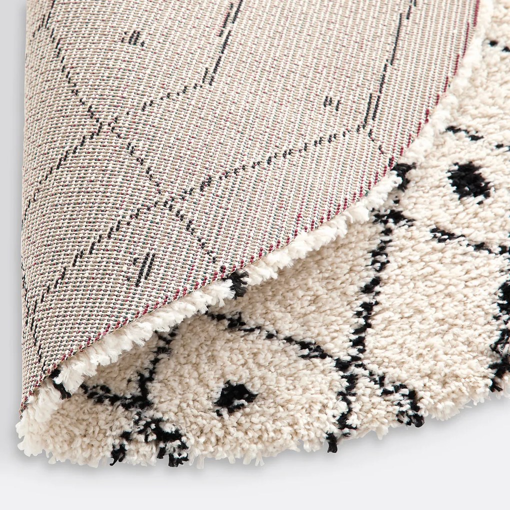 Rond vloerkleed in berber stijl, Afaw