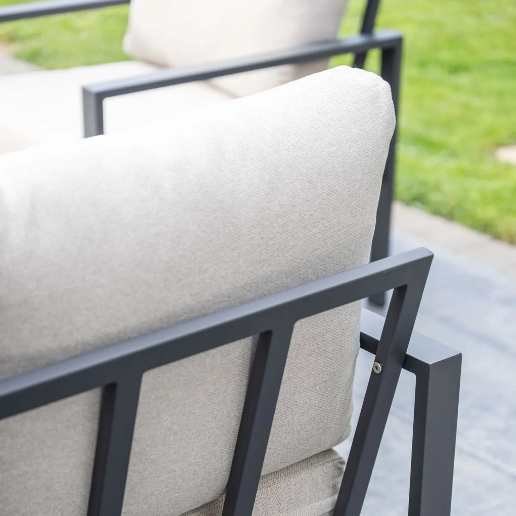 Garden Impressions Durban loungeset 4-delig - donker grijs - desert sand