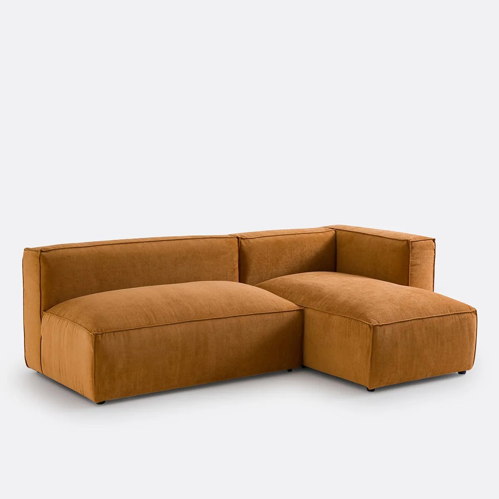 Element voor modulaire bank, 2-zit, in structuurfluweel, Seven