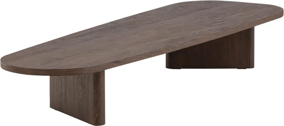 Lange Organische Salontafel Mocca - 55 X 180cm.