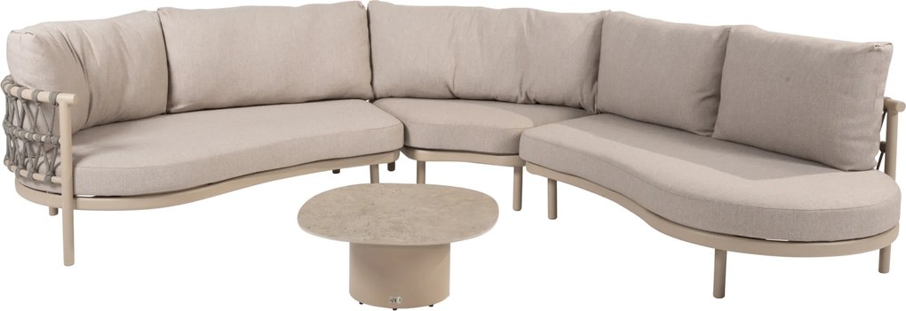 Sofie Piacenza modulaire hoek loungeset 4 delig keramiek latte Taste 4SO