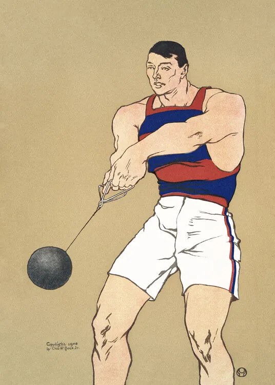 Ilustratie Hammer Throw, Edward Penfield