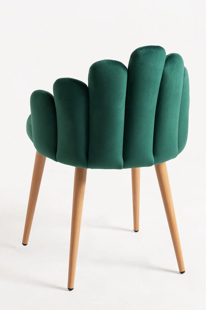 Set 4 Fluwelen Handstoelen