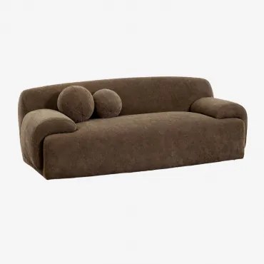 2-zits Bank Shirina Bekleed Chenille Koffiebruin - Sklum