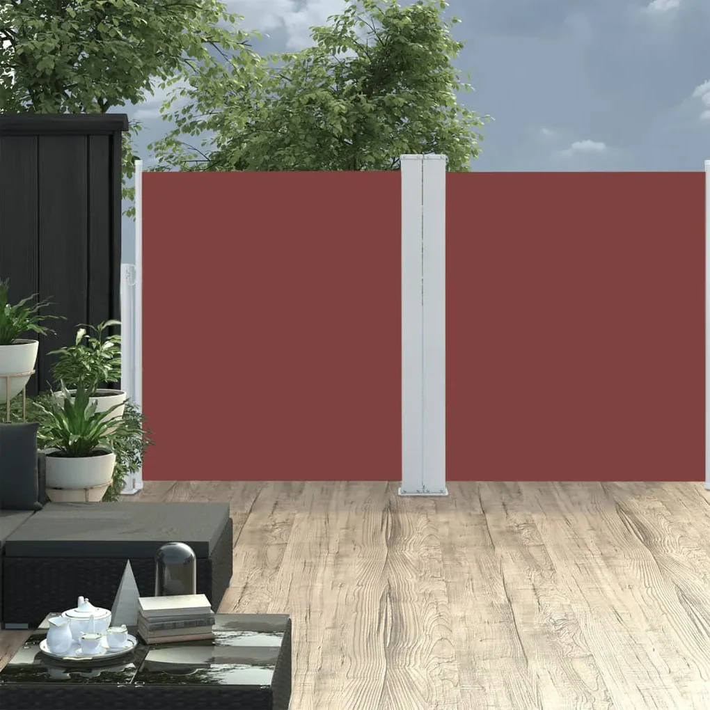vidaXL Windscherm uittrekbaar 170x600 cm bruin