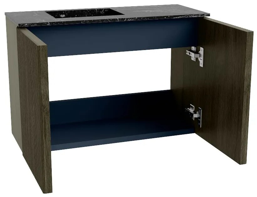 Mondiaz Joya DLux 60cm toiletmeubel shadow met wastafel faye links zonder kraangat lava