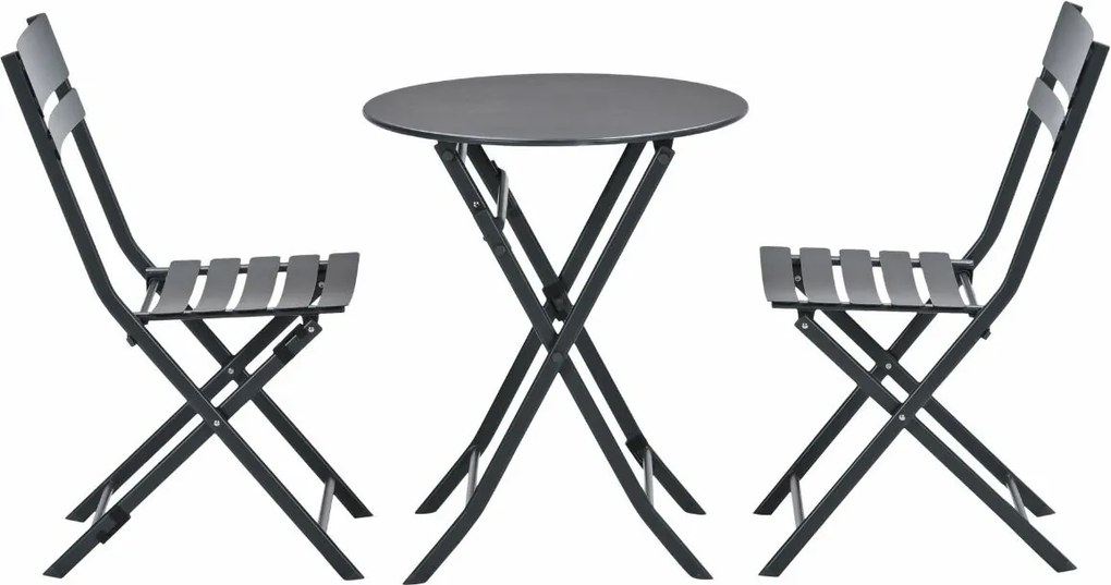 Garden Impressions Pisa bistro tuinset 3-delig - donker grijs