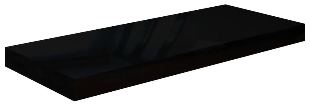 vidaXL Wandschap zwevend 60x23,5x3,8 cm MDF hoogglans zwart