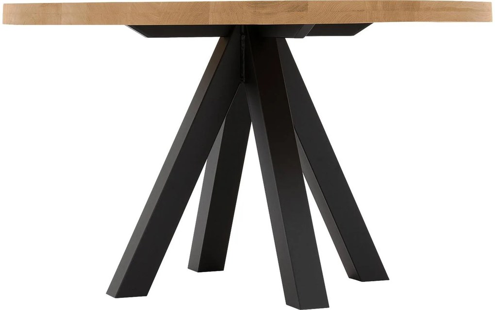 Goossens Eettafel Blade, Strak blad rond 120 x 120 cm 6 cm dik