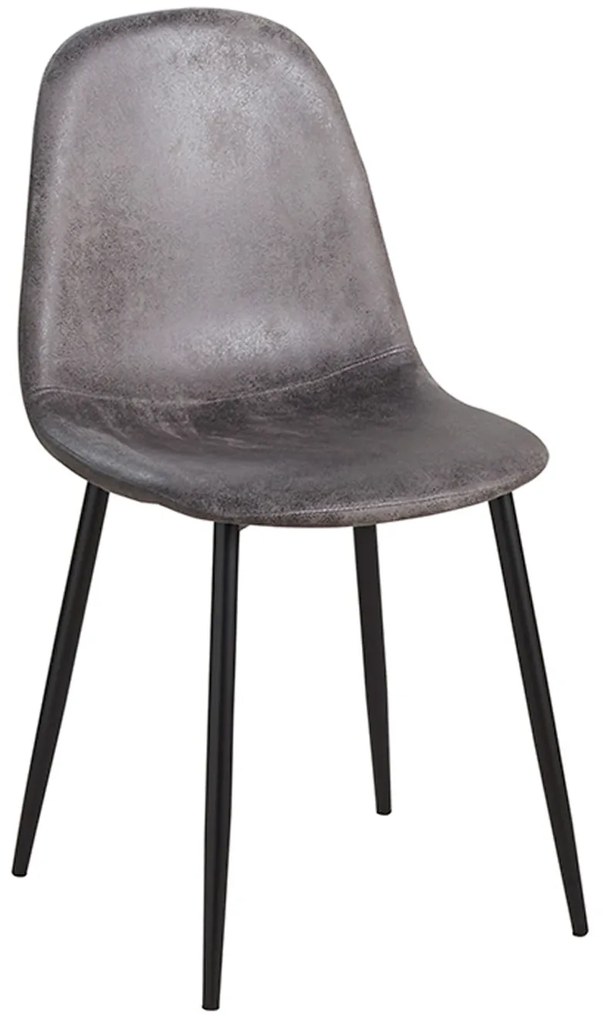 Zwarte Teok Vintage Kunstlederen Stoel