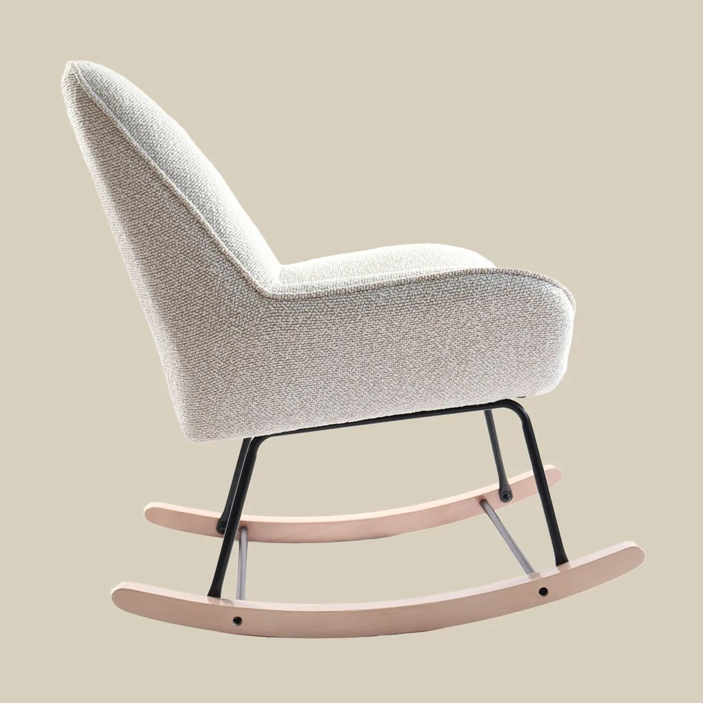 Schommelstoel Beige Stof