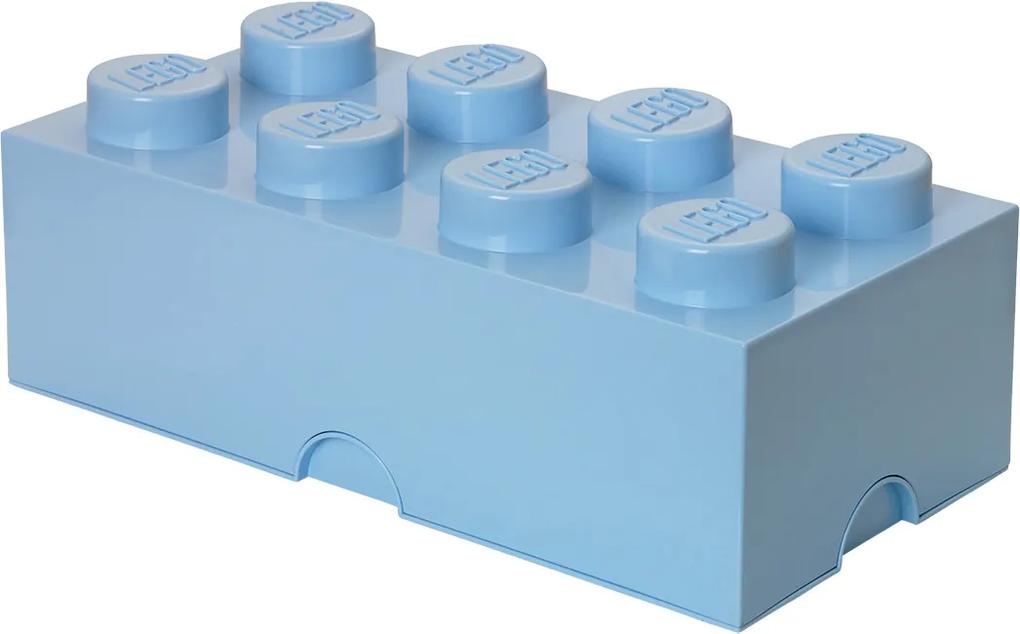 LEGO Opbergbox: mini brick 8 licht blauw