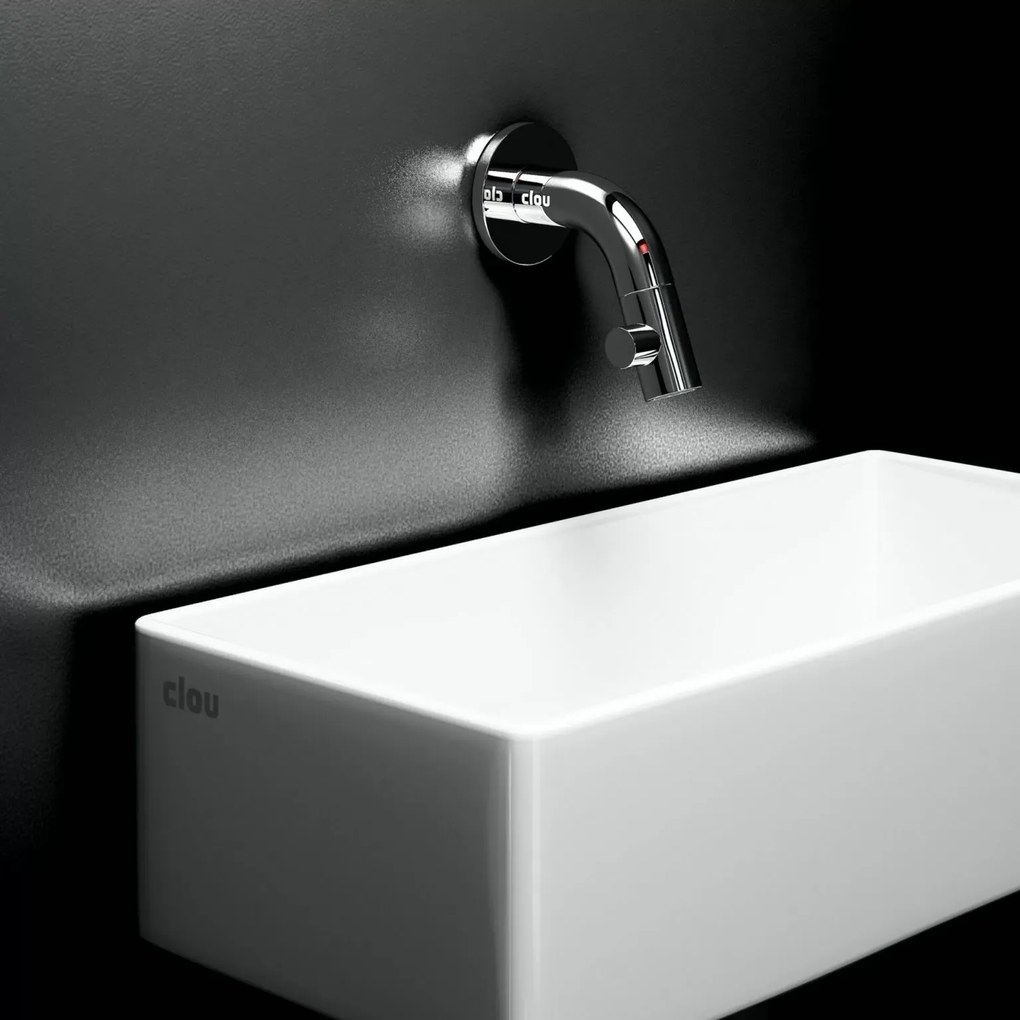 Clou New Flush 3.1 keramische fontein 38cm zonder kraangat wit glans