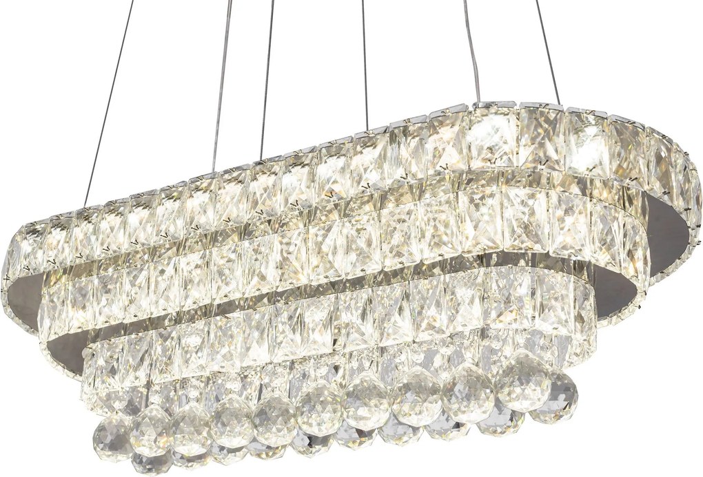 Hangende Crystal LED 102W plafondlamp, APP417-CP afstandsbediening