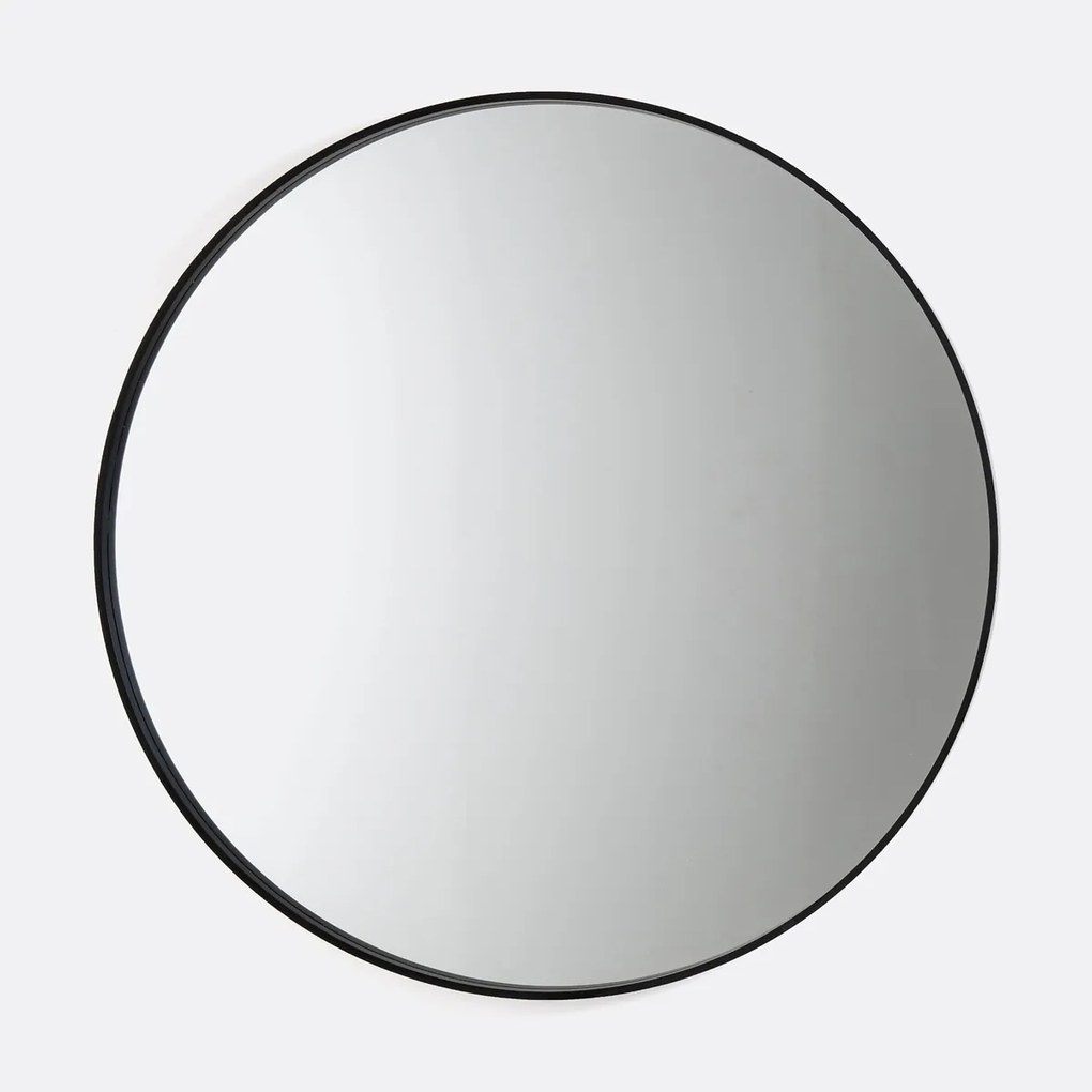 Zwarte ronde spiegel Ø120 cm, Alaria