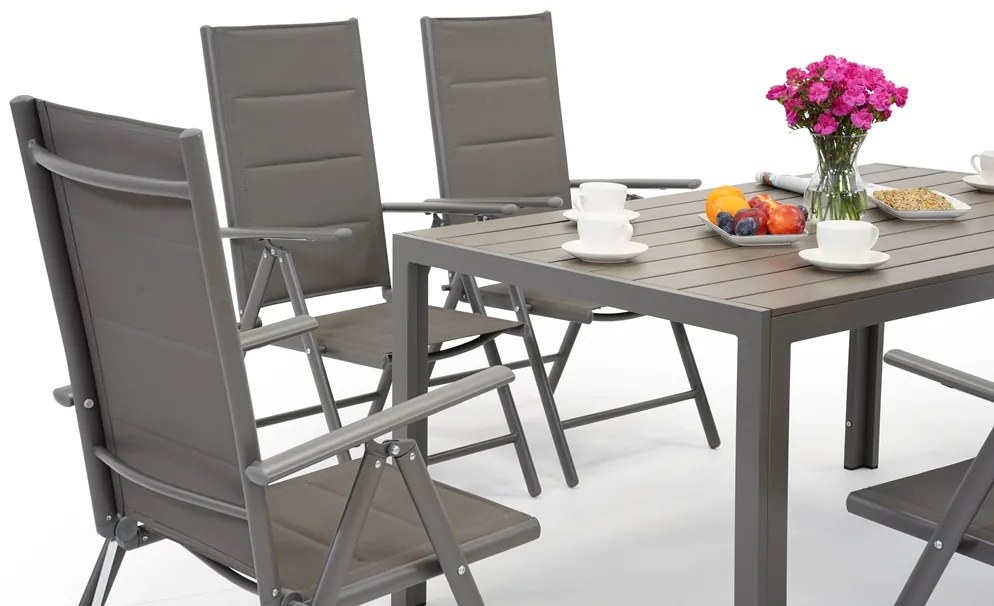 Verona polywood aluminium tuinset voor 6 personen Garden Point grijs