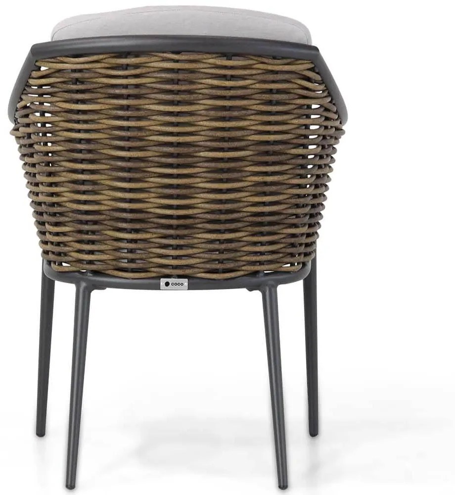 Bistroset 2 personen 70 cm Aluminium/wicker Grijs Coco Olivine/Como