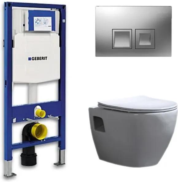 Geberit Up 100 Toiletset - Inbouw WC Hangtoilet Wandcloset - Daley Flatline Geberit Delta 50 Mat Chroom