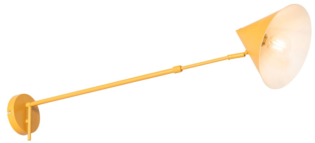 Design wandlamp geel verstelbaar - Triangolo