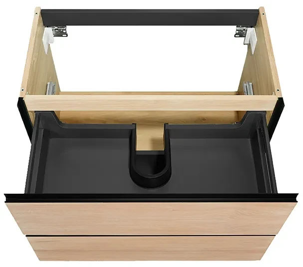 Mueller Sakura wastafelonderkast 100x45,2cm naturel eiken/mat zwart