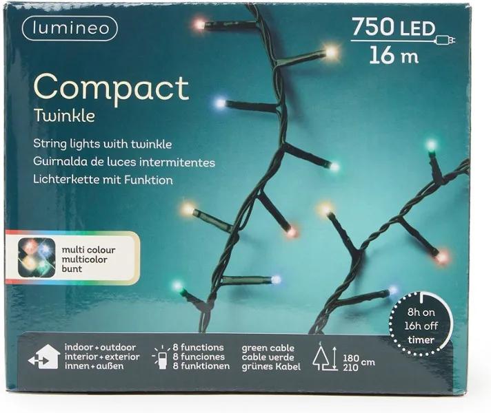 Lumineo Compact Twinkle kleur LED-verlichting 16 m