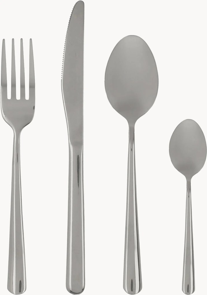 Mat geborstelde bestekset Element, 6 personen, 24-delig