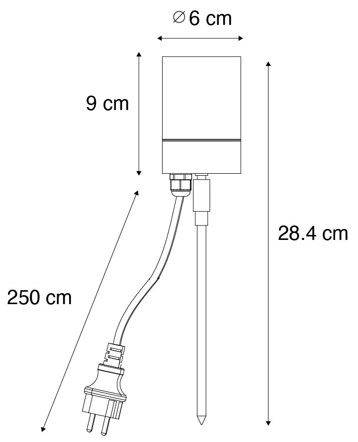 Buitenlamp Prikspot donker groen verstelbaar IP44 - Solo Modern GU10 IP44 Buitenverlichting rond