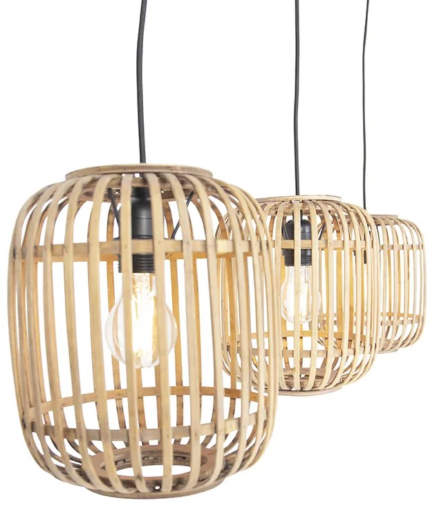 Landelijke hanglamp rotan 3-lichts - Manila
