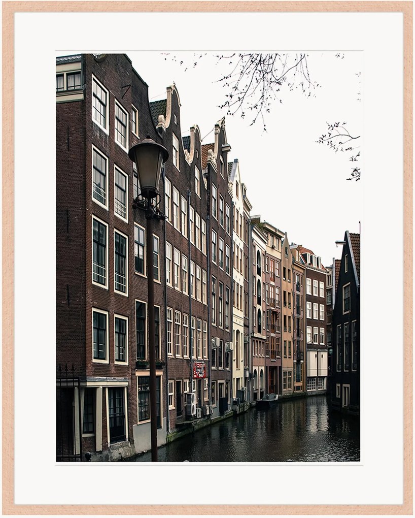 Ingelijste digitale print Amsterdam City Center