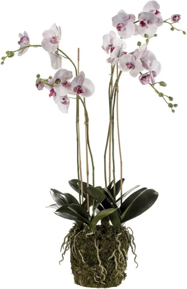 Kunstplant orchidee met mos lichtroze 419149