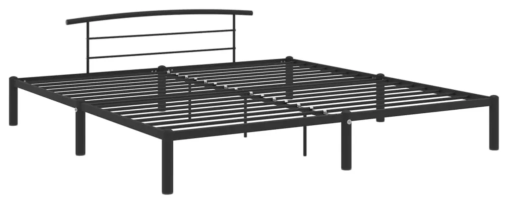 vidaXL Bedframe metaal zwart 200x200 cm