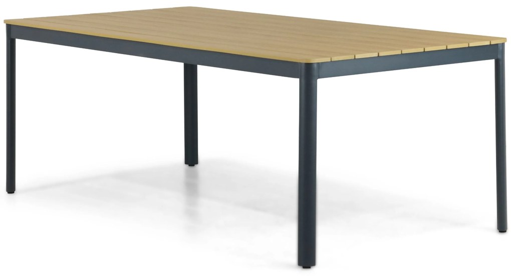 Dining Tuintafel rechthoekig 200 x 103 cm Aluminium Grijs Santika Mind