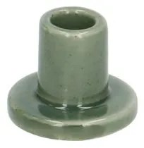 Kandelaar pilaartje, porselein, groen
