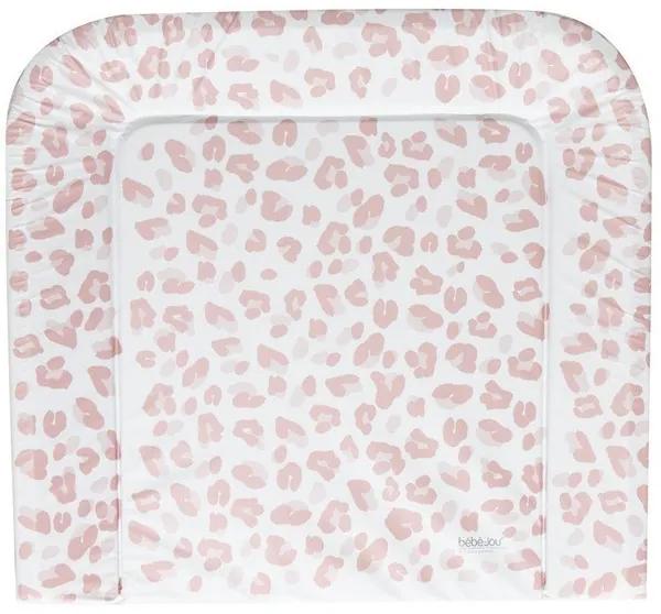 Bébé-jou Leopard Pink Aankleedkussen 72x77cm print mellow rose 6802123