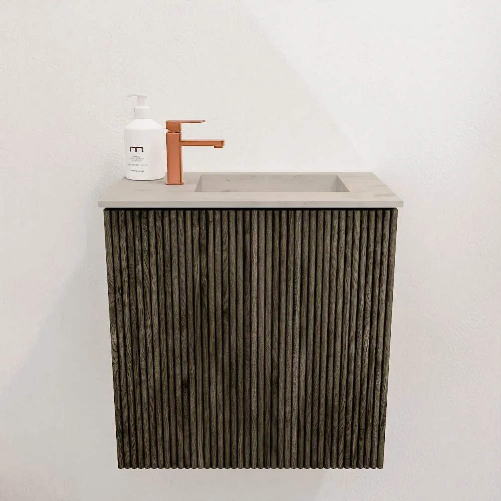 Mondiaz Joya DLux 40cm toiletmeubel shadow met wastafel faye rechts 1 kraangat opalo