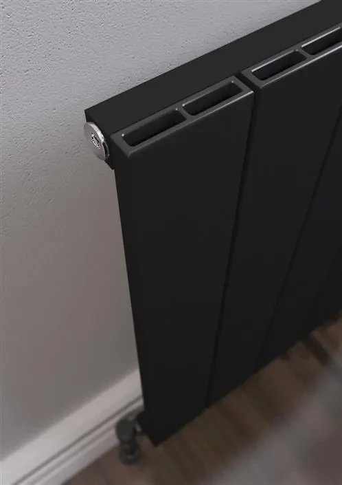 Eastbrook Rosano verticale aluminium radiator 28x180cm mat zwart 948Watt