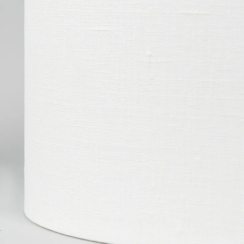 Stoffen lampenkap off-white 35/35/20 Modern rond