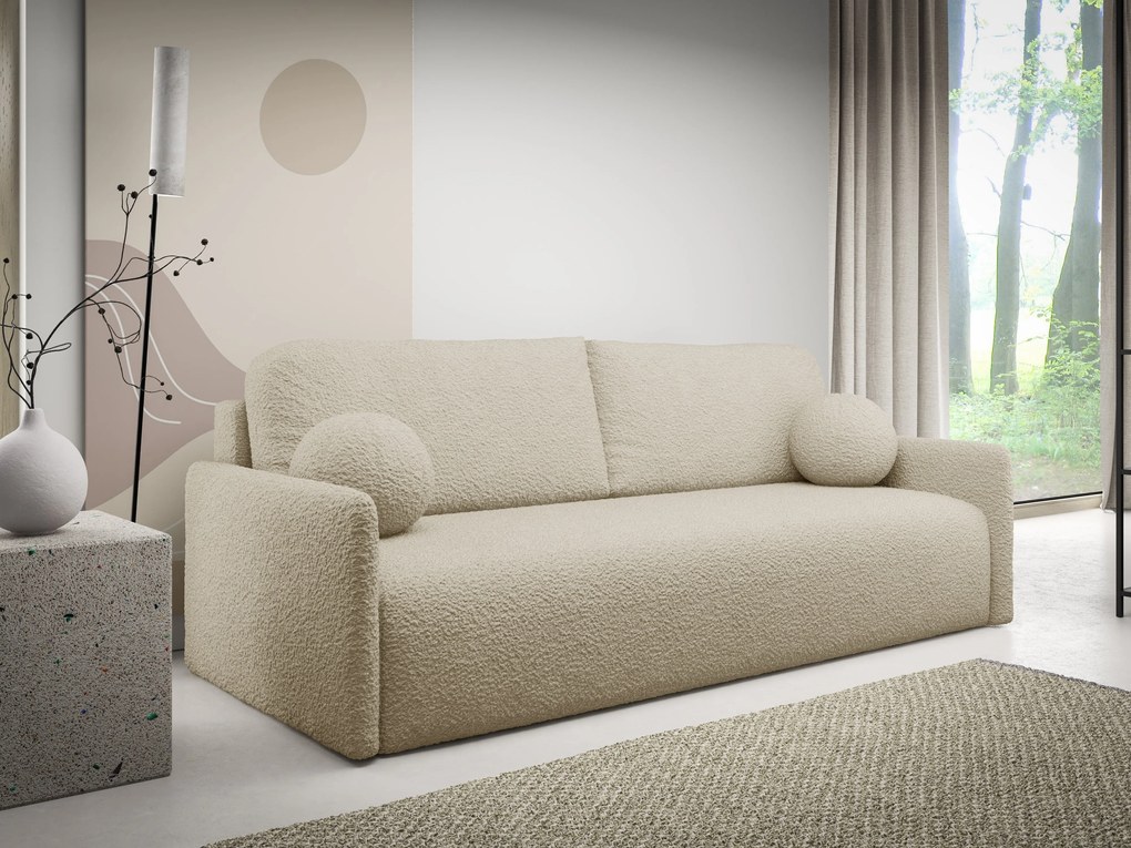 Slaapbank Arcadia 106, Aanwezig, 95x206x87cm, 60 kg, Poten: Kunststof