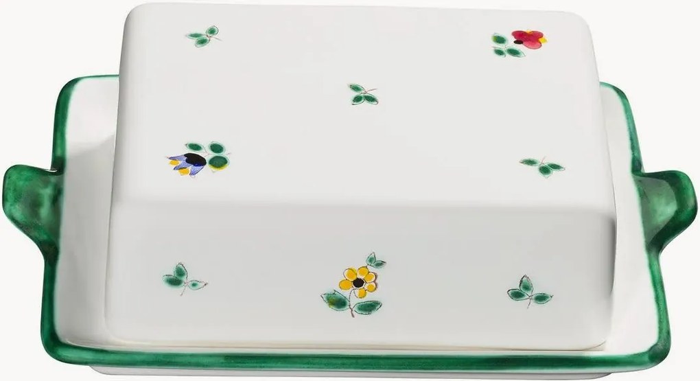 Handgemaakte botervloot Scattered flowers