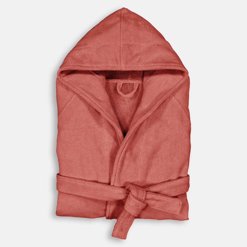 Badjas met kap in fluwelen badstof 450 g/m2, Trizie