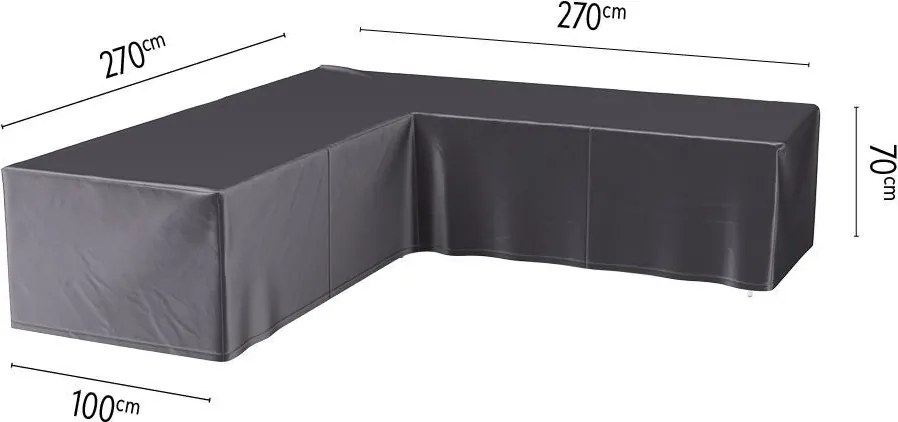 Platinum Aerocover loungesethoes hoekset - Ademende hoes voor loungeset met een 90° hoek (L-vorm) 270 x 270 x 100 x H70cm