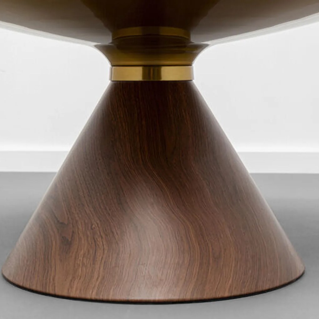 Ronde Salontafel Walnoot - 70 X 70cm.