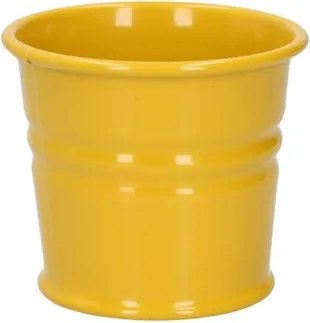 Bloempot, zink, bremgeel,Ø7 cm
