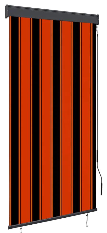 vidaXL Rolgordijn voor buiten 80x250 cm oranje en bruin