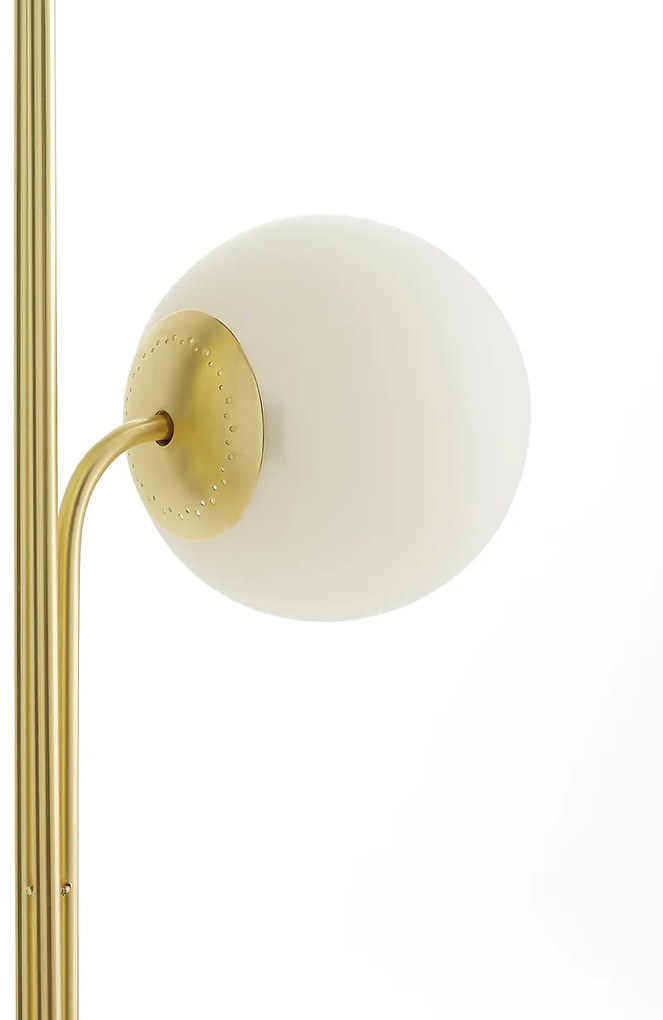 Staande lamp in messing en opaline glas, Moricio