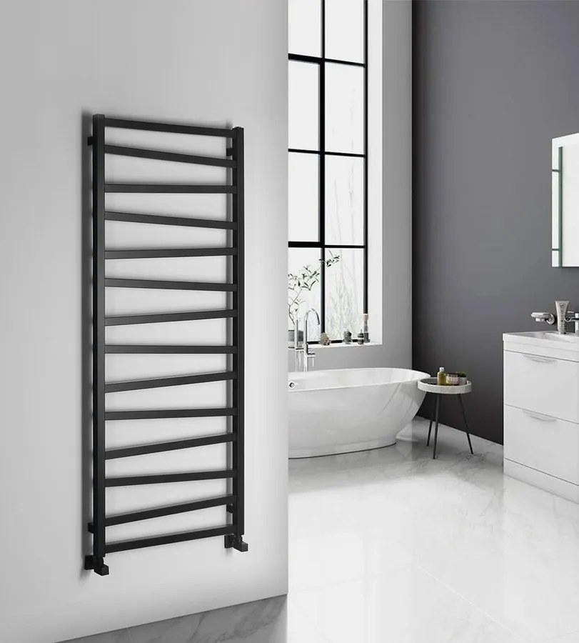 Sapho Zig badkamerradiator 60x157cm mat zwart