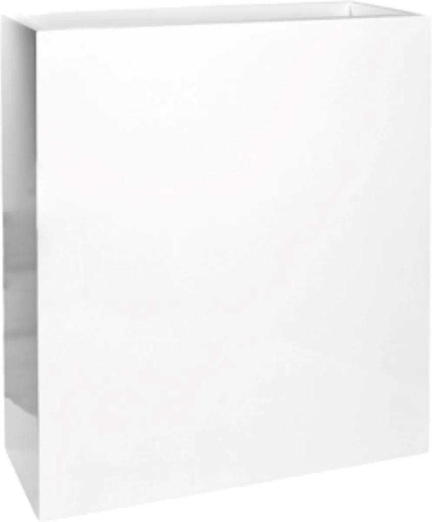 Bloempot Jort slim xl essential 91x36x102 cm glossy white driehoekig