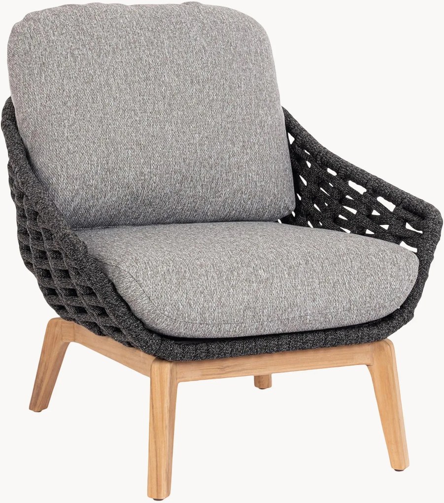 Tuin armstoel Tamires met teakhouten poten