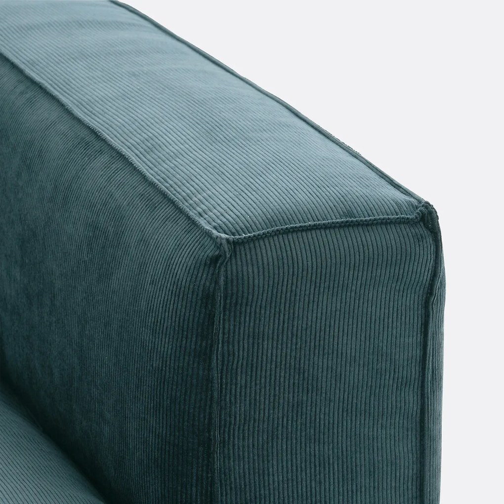 Omvormbare longchair geribd fluweel, Seven